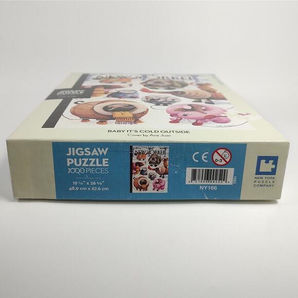 New Yorker Dog Puzzle Winter Snow Pups 1000 piece Jigsaw Game 19 in x 26 in 2010 - Picture 3 of 9
